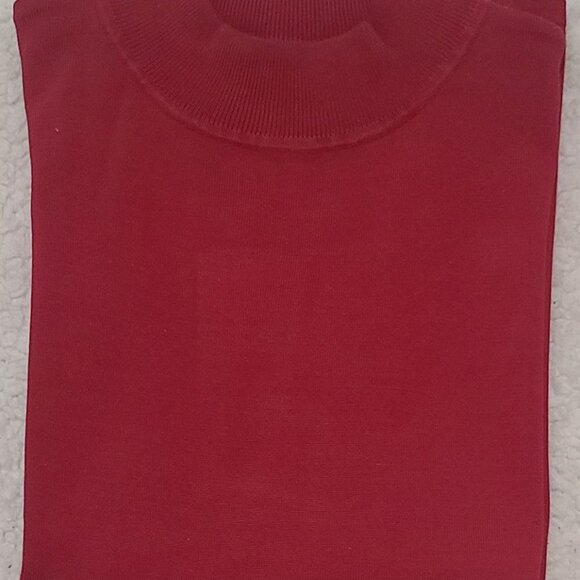 Pendelton Women Plus Silk Blend Knit Ribbed Mock Neckline Pullover Tee Like New - Picture 1 of 5